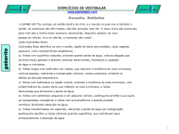 EXERC&Iacute;CIOS DE VESTIBULAR www.planetabio.com