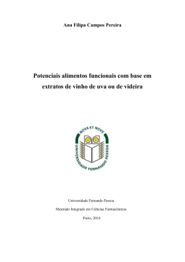 Potenciais alimentos funcionais com base em extratos de vinho de