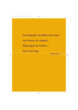 Investiga&ccedil;&atilde;o cient&iacute;fica com base nas fontes do Arquivo Municipal de