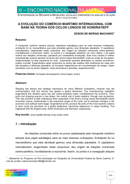 A EVOLU&Ccedil;&Atilde;O DO COM&Eacute;RCIO MAR&Iacute;TIMO INTERNACIONAL COM