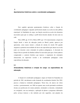3 Apontamentos hist&oacute;ricos sobre o coordenador