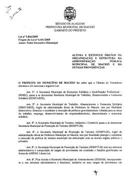 Lei nº 5866 de 11/12/09 - Câmara Municipal de Maceió