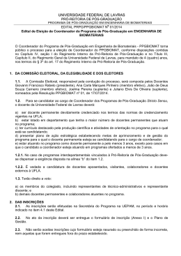 UNIVERSIDADE FEDERAL DE LAVRAS - PRPG