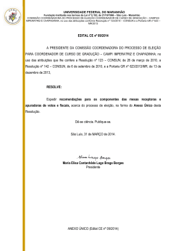 EDITAL CE n&ordm; 09/2014 A PRESIDENTE DA COMISS&Atilde;O