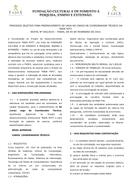 Edital - FADEX
