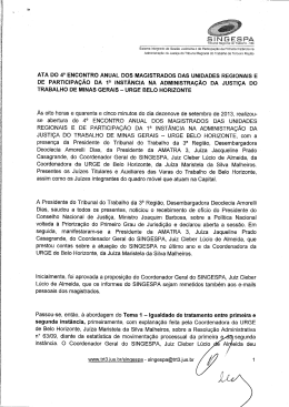 Ata Plen&aacute;ria do 4&ordm; Encontro - URGE Belo