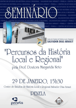 centro de estudos de história local e regional * salvador dias arnaut