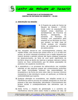 Relatório - Centro de Estudos do Deserto