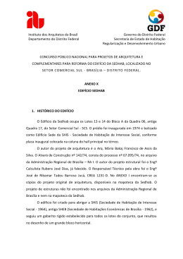 Governo do Distrito Federal Secretaria de Estado de Habita&ccedil;&atilde;o