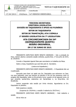 Vota&ccedil;&atilde;o do PL n&ordm; 94, de 2015 de autoria do deputado Bispo Renato