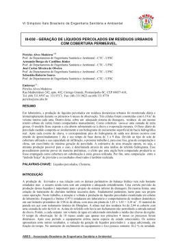 iii-030 - gera&ccedil;&atilde;o de l&iacute;quidos percolados em res&iacute;duos
