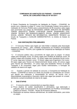 Edital COHAPAR