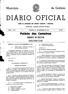 DIARIO OFICIAL - Prefeitura de Goiânia