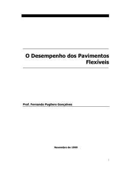 O Desempenho dos Pavimentos Flex&iacute;veis