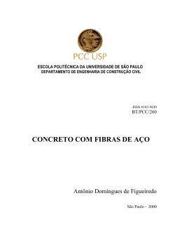 CONCRETO COM FIBRAS DE A&Ccedil;O