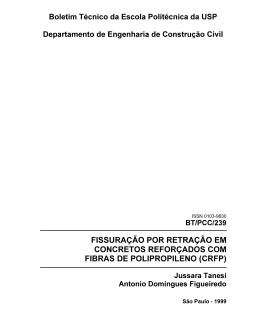 Fissuração por Retração em Concretos Reforçados com Fibras de