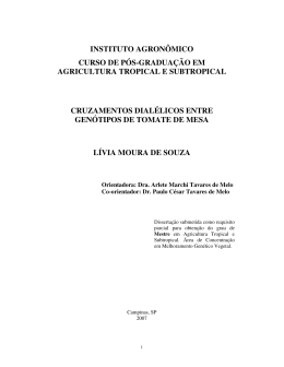 INSTITUTO AGRON&Ocirc;MICO CURSO DE P&Oacute;S-GRADUA&Ccedil;&Atilde;O