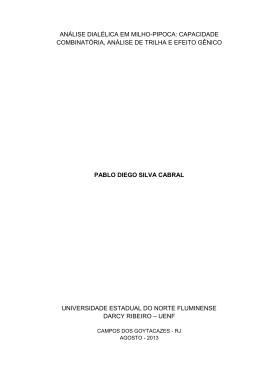 AN&Aacute;LISE DIAL&Eacute;LICA EM MILHO