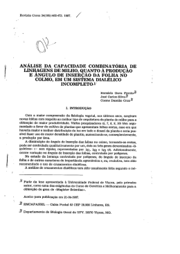 an&aacute;lise da capacidade comb`inatoria_ de linh^agens de milho