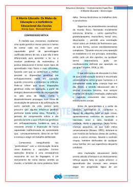 A Mente Educada: Os Males da Educa&ccedil;&atilde;o e a Inefici&ecirc;ncia