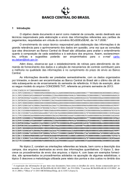 Elaboração e Remessa de Informações Relativas aos Cartões de