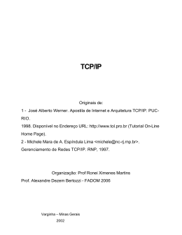TCP/IP - Prof. Eng. Alexandre Dezem Bertozzi, Esp.