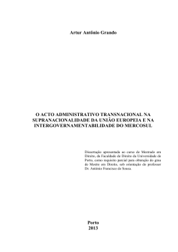 Artur Ant&ocirc;nio Grando O ACTO ADMINISTRATIVO