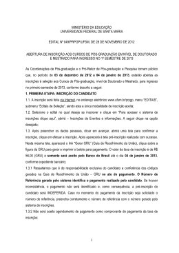 1 minist&eacute;rio da educa&ccedil;&atilde;o universidade federal de santa maria edital