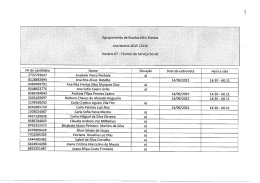 NE de candidato Nome Situação Data da entrevista Hora e sala