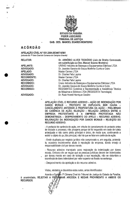 Ap - Tribunal de Justi&ccedil;a da Para&iacute;ba
