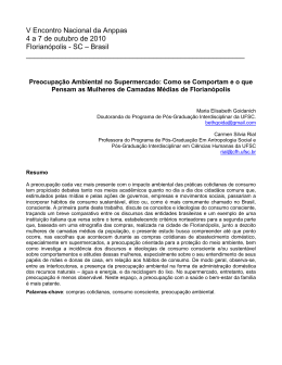 A preocupa&ccedil;&atilde;o cada vez mais presente com o impacto