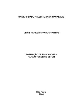 2. Educa&ccedil;&atilde;o no Terceiro Setor