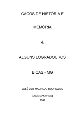 Cacos de Hist&oacute;ria e Mem&oacute;ria & Alguns Logradouros