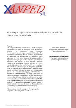 de acadêmico à docente o sentido da docência se