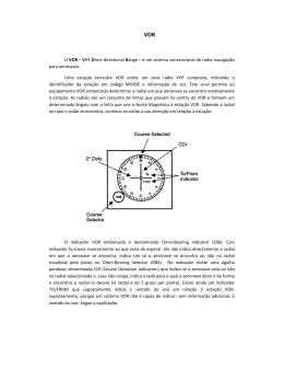 O VOR – VHF Omni-directional Range – é um sistema convencional