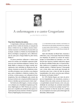 A enfermagem e o canto Gregoriano - coren-sp