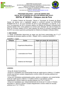 EDITAL N&ordm; 06/2014 &ndash; C&acirc;mpus Juiz de Fora