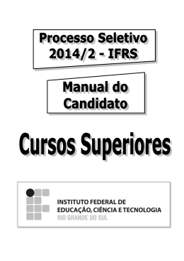 Manual do Candidato e Edital 12/2014