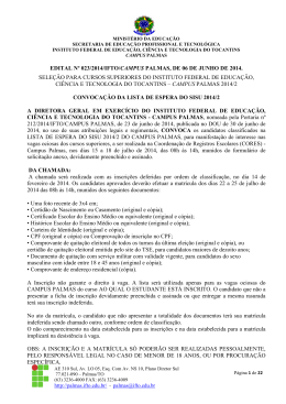 Edital 023_2014 Sele&ccedil;&atilde;o SISU 2014_2