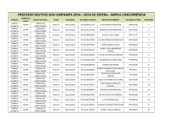 PROCESSO SELETIVO SISU UNIPAMPA 2014