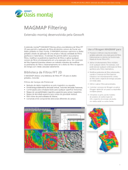 MAGMAP Filtering: Extensão montaj desenvolvida pela Geosoft