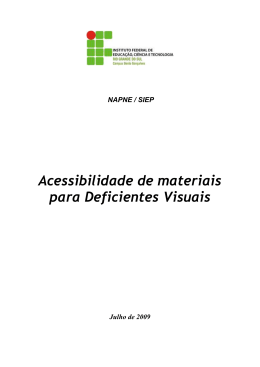 Acessibilidade de materiais para Deficientes Visuais