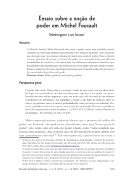 Ensaio sobre a no&ccedil;&atilde;o de poder em Michel Foucault