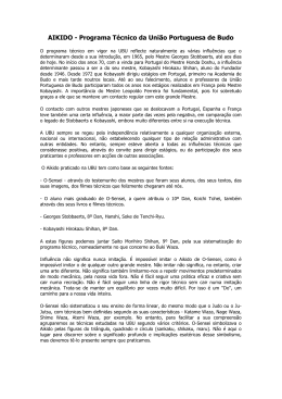 AIKIDO - Programa Técnico da União Portuguesa de Budo