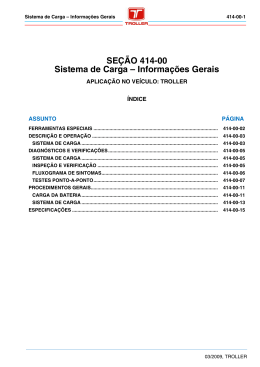 SE&Ccedil;&Atilde;O 414-00 Sistema de Carga &ndash; Informa&ccedil;&otilde;es Gerais