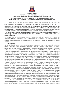 Edital n&deg; 52 - Resultado final na comprova&ccedil;&atilde;o de
