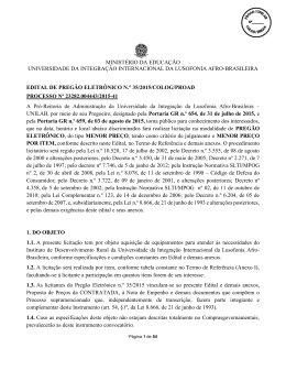 Preg&atilde;o Eletr&ocirc;nico n&ordm; 35/2015