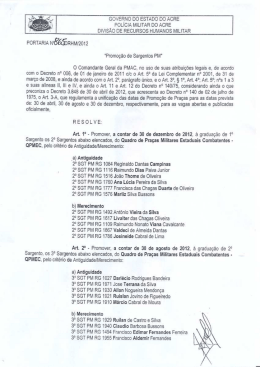 Portaria 865/DRHM/2012