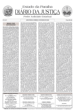 &Iacute;NDICE POR ADVOGADOS - Tribunal de Justi&ccedil;a da Para&iacute;ba