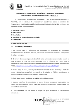 normas de pr&eacute;-sele&ccedil;&atilde;o 2016/1 - edital ii